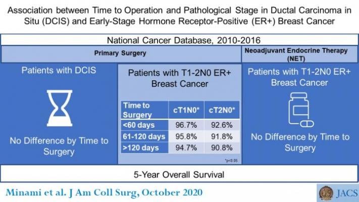 Results of Journal of the American College of Surgeons study should reassure breast cancer patients who experienced surgical postponements due to COVID-19 pandemic